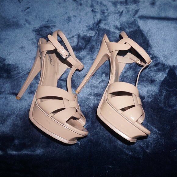 Saint Laurent  Tribute Platform Sandals In Smooth Leather - Picture 4 of 5